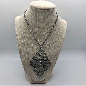 Vintage Lisner Silver-tone Medallion Necklace